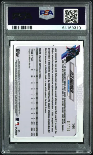 2021 Topps Chrome Ben Baller Jazz Chisholm Rose Gold Refractor /10 back