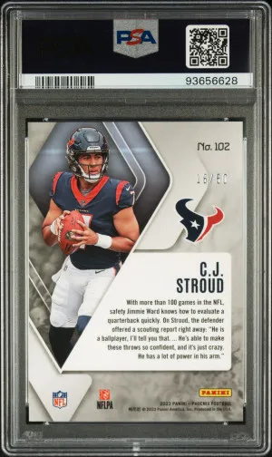 2023 Panini Phoenix Cj Stroud Fire And Ice /50 back