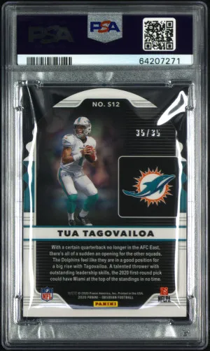 2020 Panini Obsidian Tua Tagovailoa Supernova /35 Rookie back