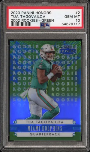 2020 Panini Honors 2002 Rookies Tua Tagovailoa 2002 Rookies Green /25 front