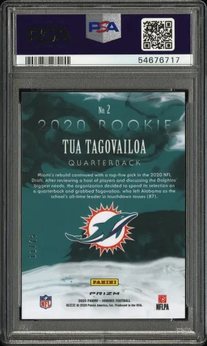 2020 Panini Honors 2002 Rookies Tua Tagovailoa 2002 Rookies Green /25 back