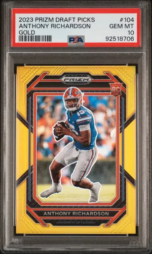 2023 Panini Prizm Draft Picks Anthony Richardson Gold Prizm /10 front