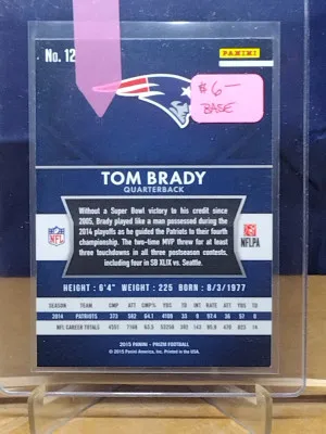 Tom Brady back