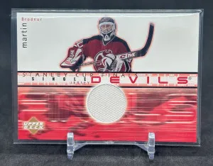 Martin Brodeur 2001-02 Upper Deck Stanley Cup Finals Single Jersey #FJ-MB Devils front