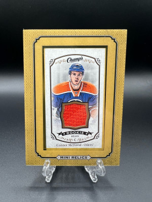 Connor McDavid 2015 Champ's Mini Relics Rookie (SSP) front