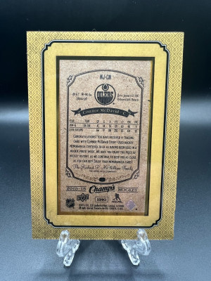 Connor McDavid 2015 Champ's Mini Relics Rookie (SSP) back