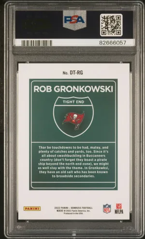 2022 Panini Donruss Downtown Rob Gronkowski Downtown! back