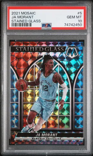 2021 Panini Mosaic Stained Glass Ja Morant Stained Glass front