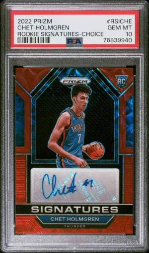 2022 Panini Prizm Rookie Signatures Chet Holmgren Rookie Signatures-Choice front