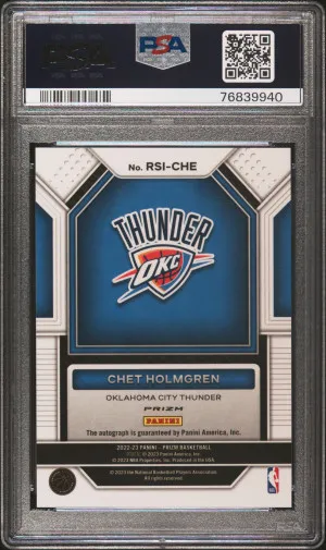 2022 Panini Prizm Rookie Signatures Chet Holmgren Rookie Signatures-Choice back
