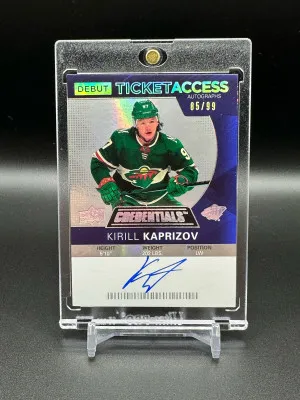 Kirill Kaprizov Rookie Ticket Access /99 front