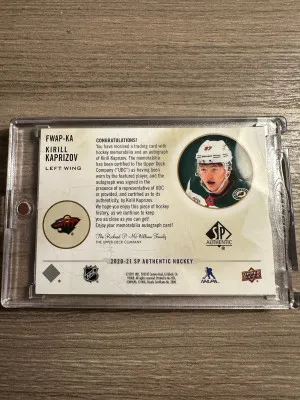 Kirill Kaprizov Future Watch Auto Patch back