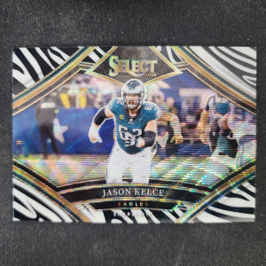 2023 Panini Select Jason Kelce ZEBRA SSP front