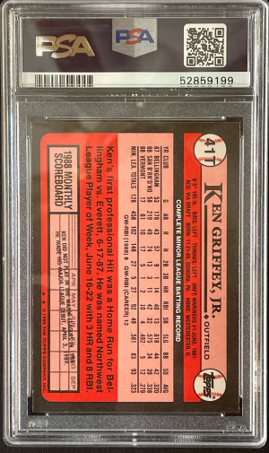 1989 Topps Traded Ken Griffey Jr. back