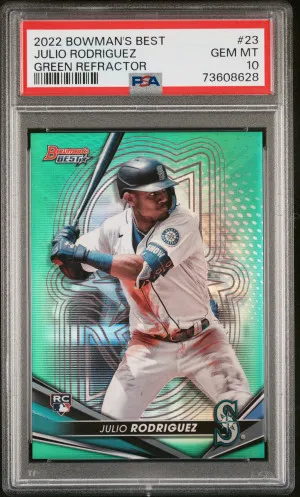 2022 Bowman's Best Julio Rodriguez Green Refractor front