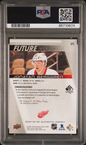 2022 Sp Authentic Jonatan Berggren Future Watch Auto back