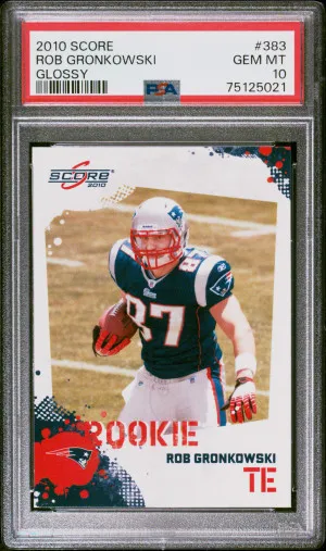2010 Score Rob Gronkowski Glossy Rookie front