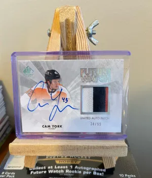 2021-22 SP Authentic Cam York Limited Auto Patch Future Watch /99 #RFWAP-CY front