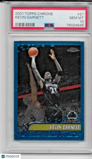 2001-02 Topps Chrome #21 Kevin Garnett PSA 10 front