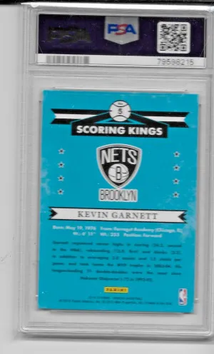 2014-15 Panini Donruss Scoring Kings #5 Kevin Garnett PSA 10 back
