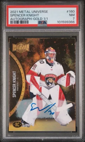 Spencer Knight Metal Universe 1/1 GOLD front