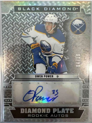 2022-23 BLACK DIAMOND OWEN POWER DIAMOND PLATE ROOKIE AUTOS SPECTRUM /10 front