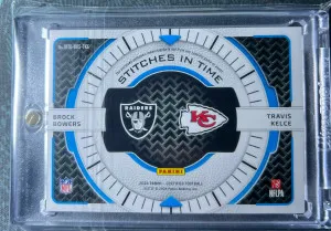 Travis Kelce Brock Bowers Patch /20 2024 Certified back