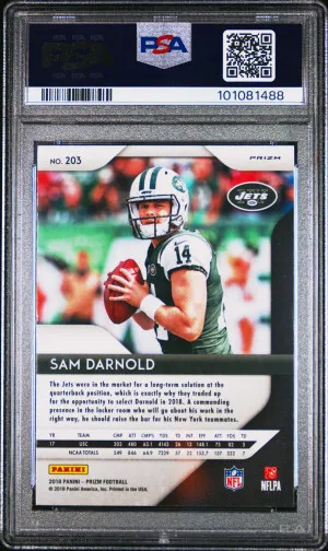 2018 Panini Prizm Sam Darnold Disco Prizm Rookie back