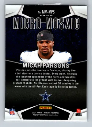 2024 Mosaic Micah Parsons Micro Mosaic Case Hit back