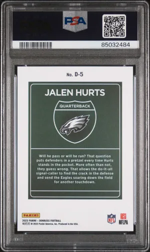 2023 Panini Donruss Downtown! Jalen Hurts back