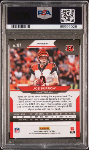 2020 Panini Prizm Joe Burrow Disco Prizm back