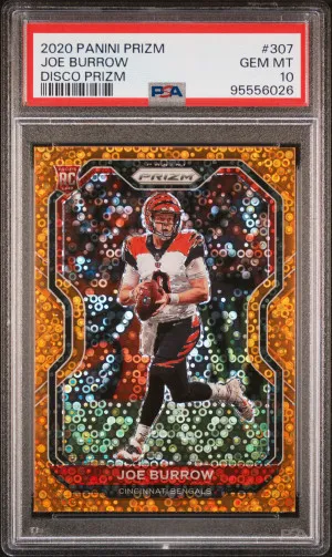 2020 Panini Prizm Joe Burrow Disco Prizm front