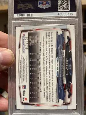 2014 Topps Chrome James White Autograph-Refractor back