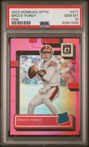 2022 Panini Donruss Optic Brock Purdy Pink front