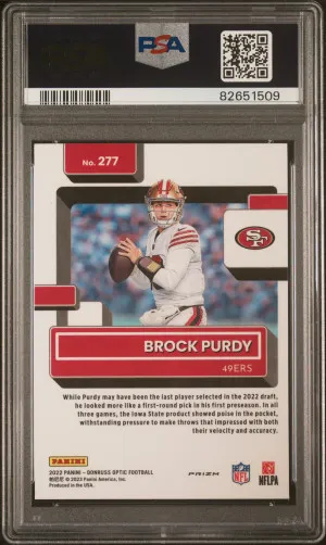 2022 Panini Donruss Optic Brock Purdy Pink back