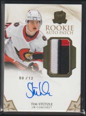 Tim Stützle 2020-21 The Cup Rookie Auto Patch /12 front
