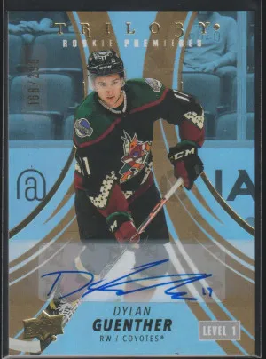 Dylan Guenther 2022-23 Trilogy Level 1 Rookie Premieres Auto /299 front