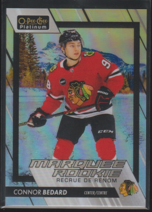 Connor Bedard 2023-24 OPC Platinum Marquee Rookie Pond Hockey SSP front
