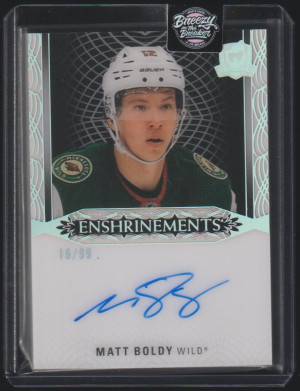 Matt Boldy 2022-23 The Cup Enshrinements Auto /99 front