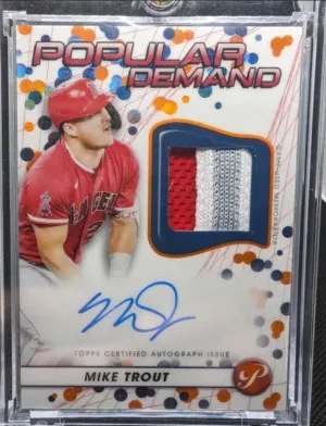 Mike Trout Pristine Patch Auto /25 front