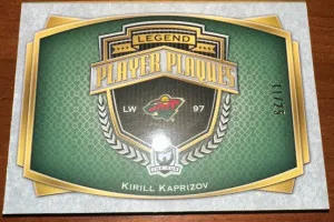 2021 The Cup Kirill Kaprizov Legend Player Plaque Auto /25 back