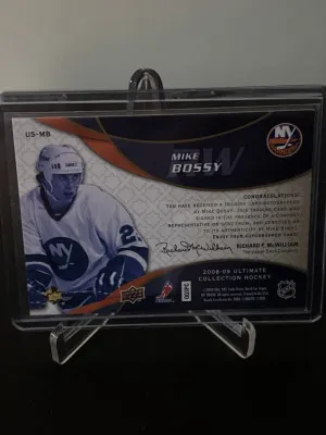 2008-09 UD Ultimate Collection Ultimate Signatures Mike Bossy back