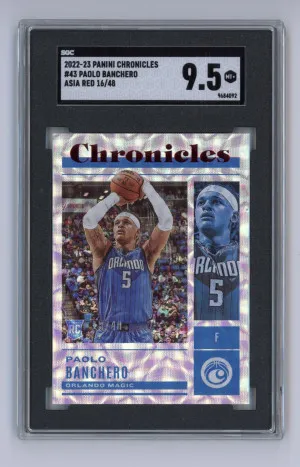2022-23 Panini Chronicles PAOLO BANCHERO Rookie Card RC ASIA RED PARALLEL #/48 front