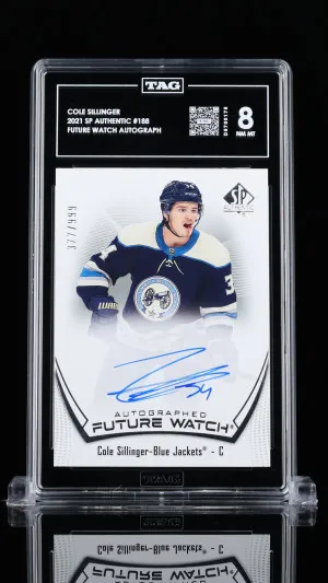 Cole Sillinger 2021 Upper Deck Sp Authentic Future Watch Autographs #188 front