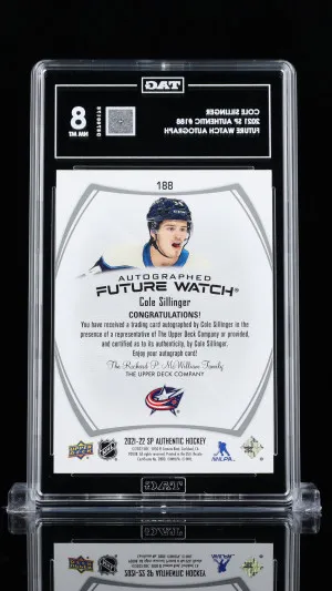 Cole Sillinger 2021 Upper Deck Sp Authentic Future Watch Autographs #188 back