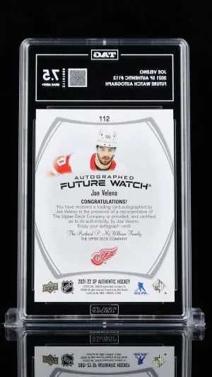 Joe Veleno 2021 Upper Deck Sp Authentic Future Watch Autographs #112 back