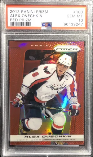 ALEXANDER OVECHKIN 2013-14 Panini Prizm Red PSA 10 Pop: 22 front