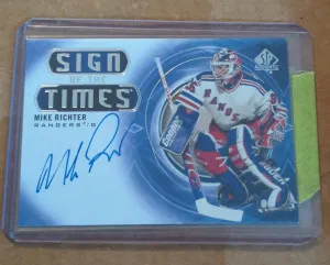 2020/21 SP Authentic Sign Of The Times Mike Richter front