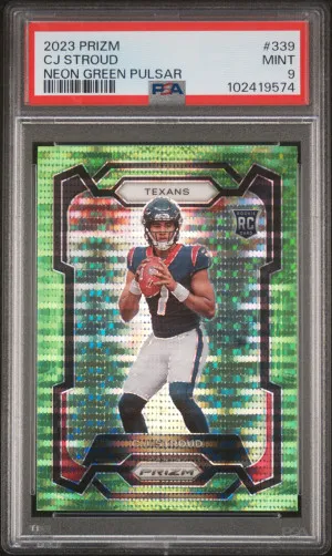 2023 Panini Prizm Cj Stroud Neon Green Pulsar front