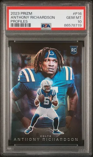 2023 Panini Prizm Profiles Anthony Richardson Rookie SSP Case Hit front
